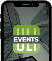 ULI Events App Logo on Phone